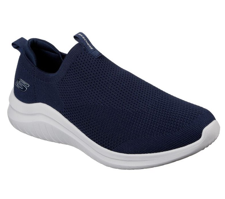 Skechers Herr Marinblå Slip On - Ultra Flex 2.0 - Kwasi - Sverige (OZLKY-7925)